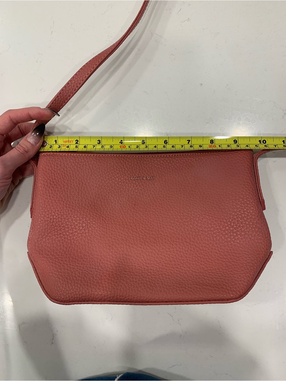 Matt & Nat pink Pebbled Leather Crossbody Bag